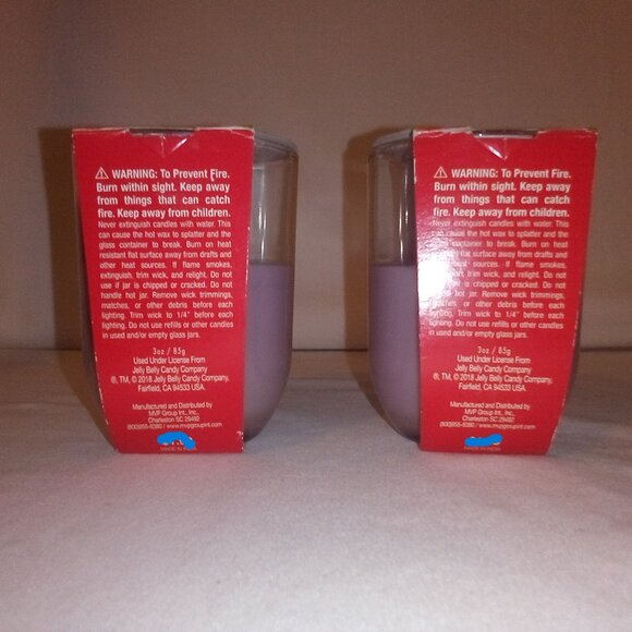 (2) Jelly Belly Fragranced Candles: Glass. Mixed Berry Smothie. New - Picture 5 of 7